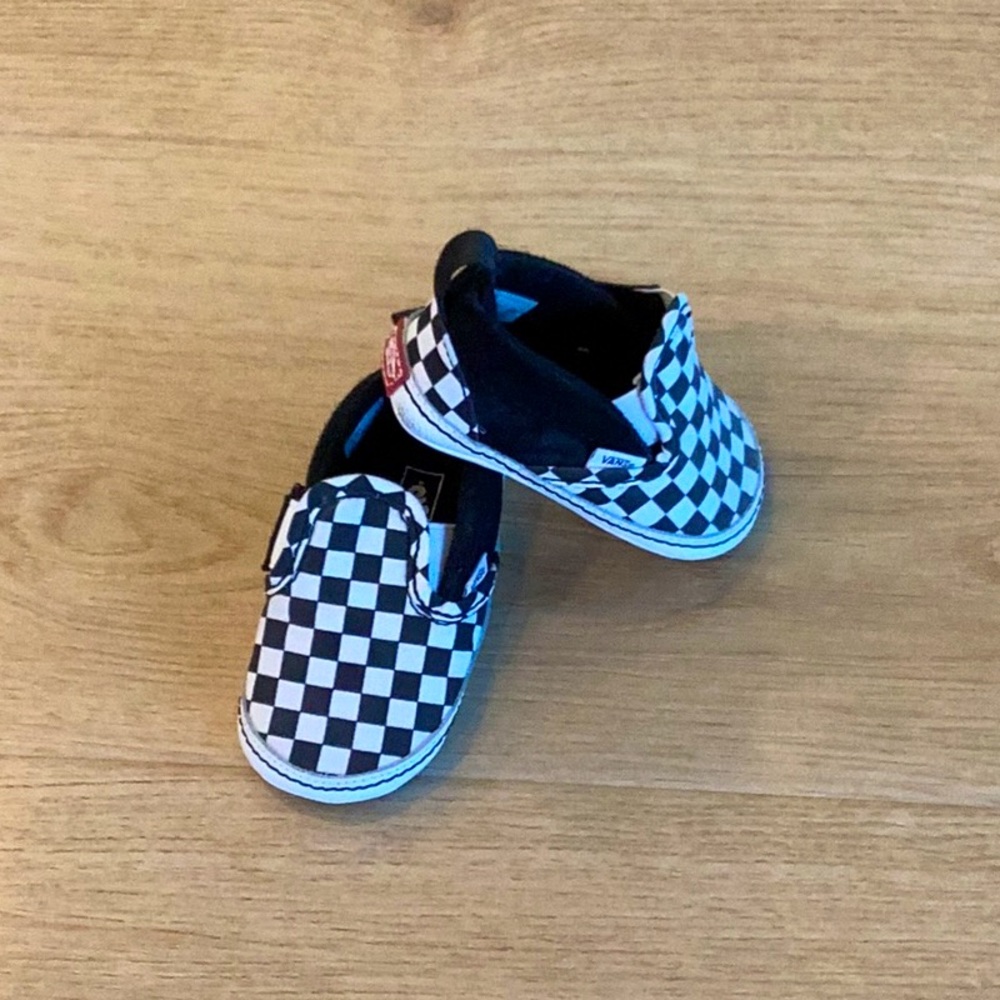 Baby Vans Checkered Slip-On Sneakers